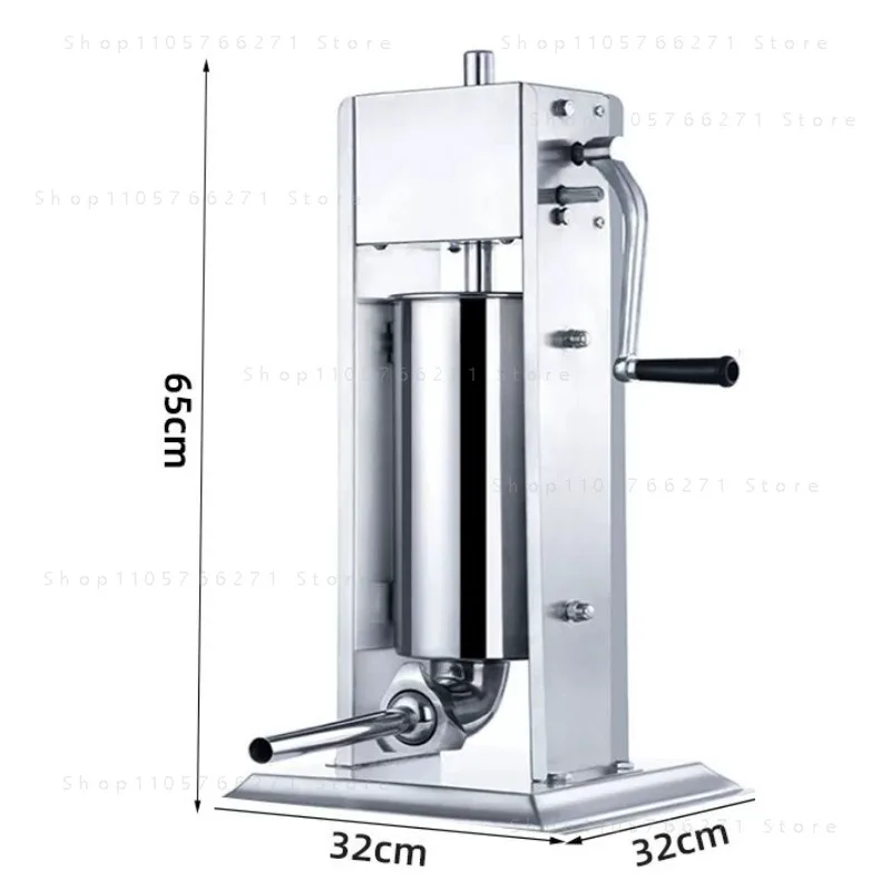 Manual Sausage Filler Stuffer Machine 5L Commercial Home Use 304 Stainless Steel Filler