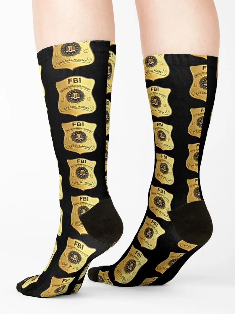 FBI SPECIAL AGENT Socks hip hop halloween sport sports stockings Luxury Woman Socks Men's