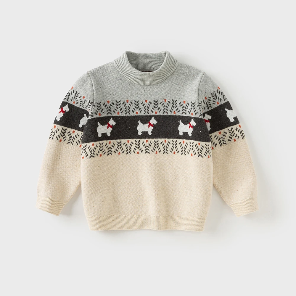 Dave Bella Autumn Spring Pullover Sweater for Winter Boys Knitted Sweater Children Outerwear Coat Kids Clothes DB4254382