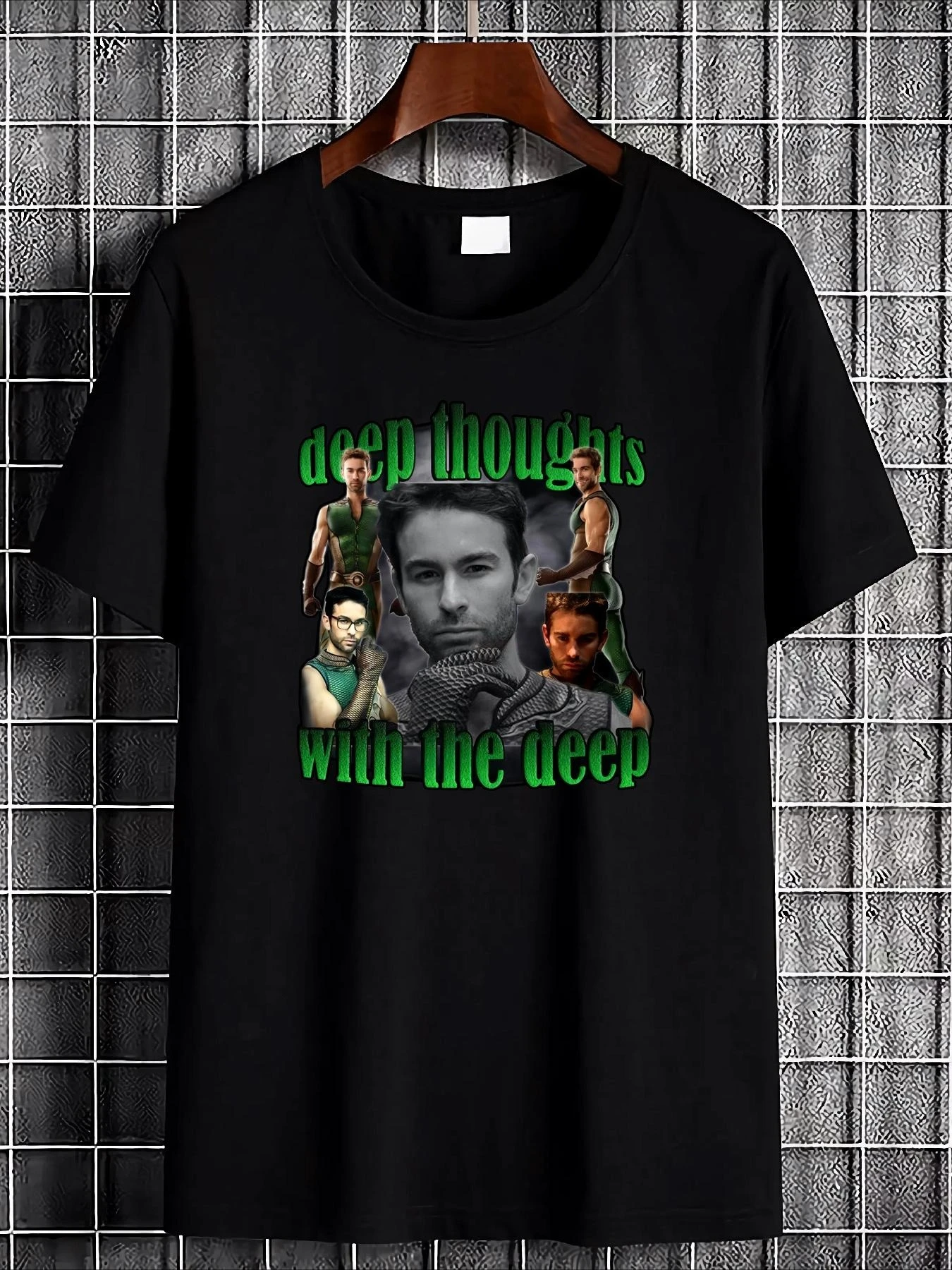 Deep Thoughts with The Deep T-Shirt Offensive Funny Meme Tee Sarcasm for Him Fashion Casual Clothes Unisex Graphic Homme Top