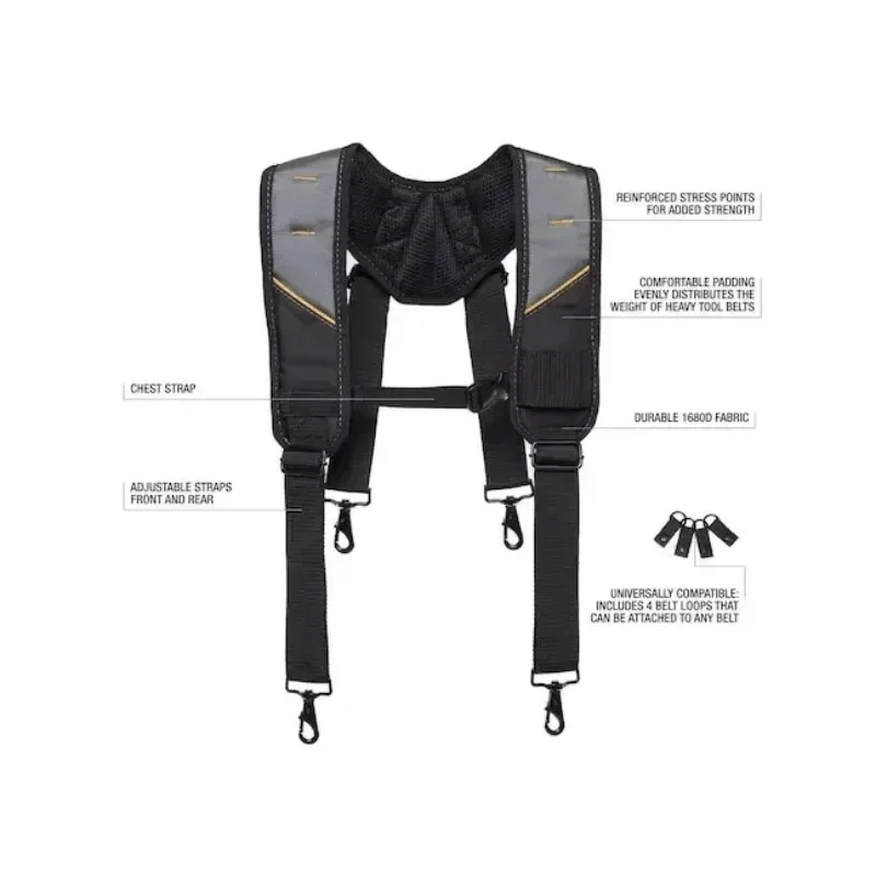 TOUGHBUILT Adjustable elastic shoulder strap for comfort, durability, sturdiness, and wear resistance TB-CT-51P