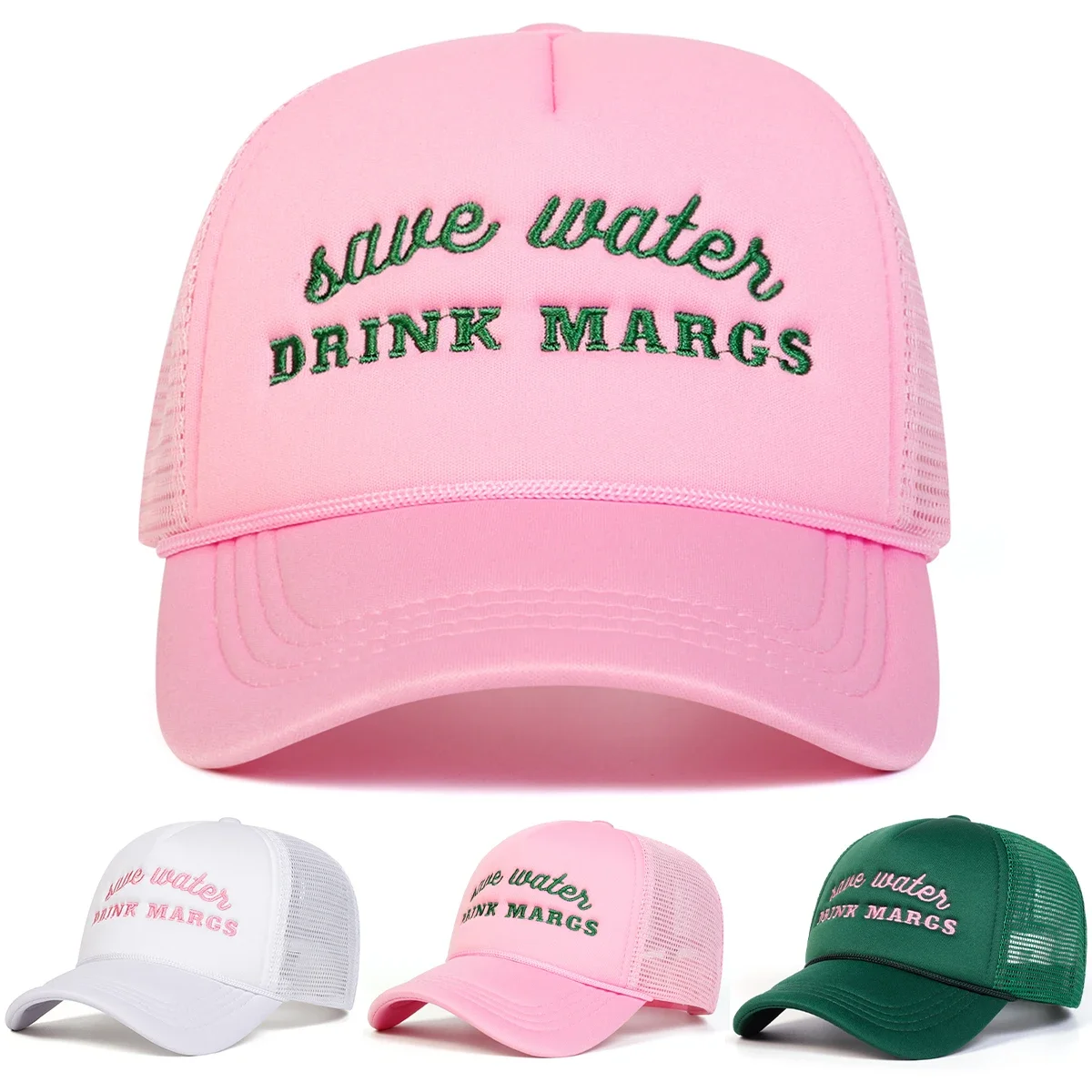Unisex DRINK MARGS Letter Embroidery Baseball Net Caps Spring Autumn Outdoor Adjustable Casual Hats Sunscreen Hat Sports Cap