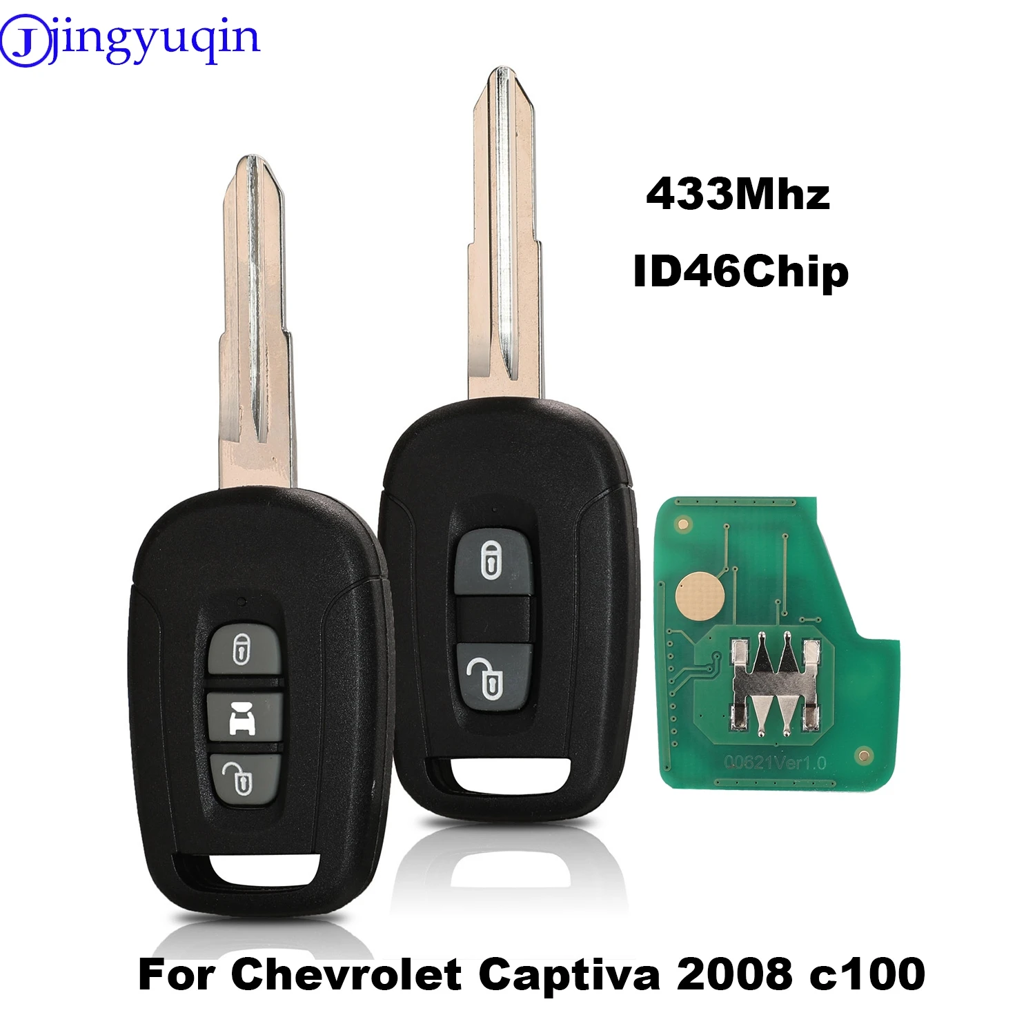 Jingyuqin 2B/3B telecomando portachiavi per auto 433MHz ID46 PCF7936 per Chevrolet Captiva 2008 C100 per Opel Antara