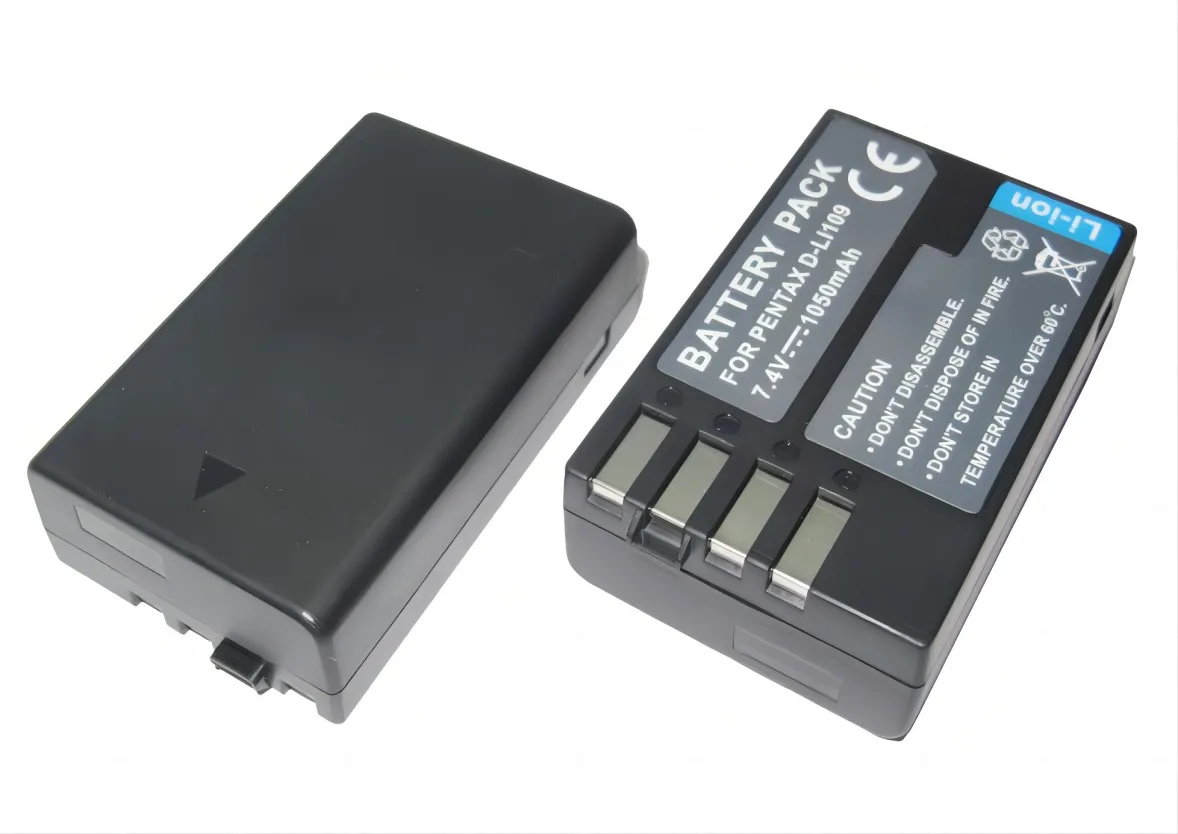 1050mAh Rechargeable battery D-LI109 Li-ion battery pack and fast charger for Pentax K-R,K-30,K-50,K-500,K-S1,K-S2 Camera