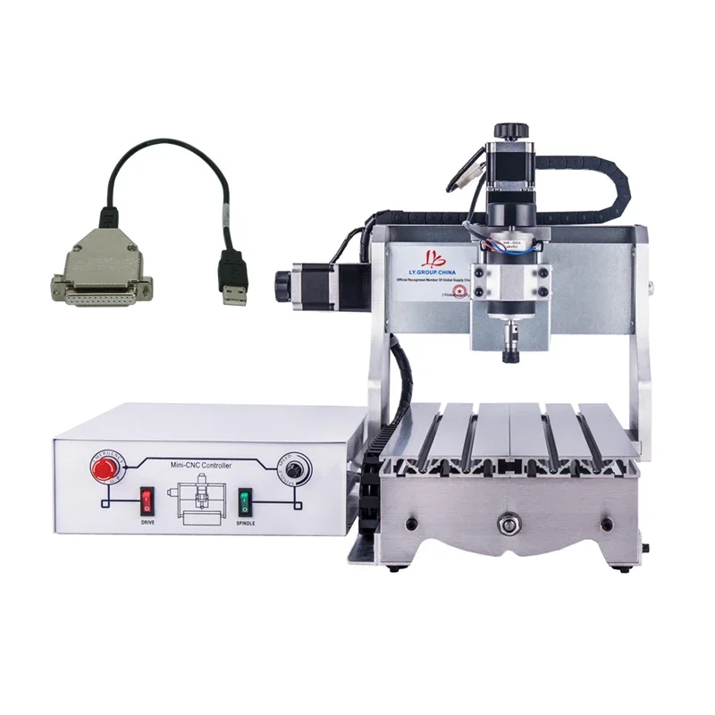 CNC Router 3020 Mini Engraving Milling Machine 3 Axis 4 Axis for PCB Wood Metal Carving 300*200 Working Area Power 500W USB