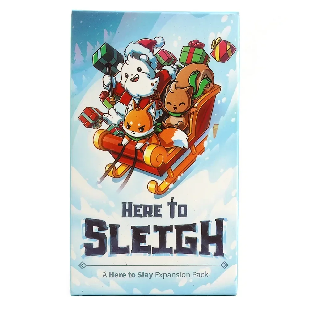 Here to Slay Here to Sleigh Holiday Expansion Pack Strategic role playing card game for kids teens adults 2-6 player