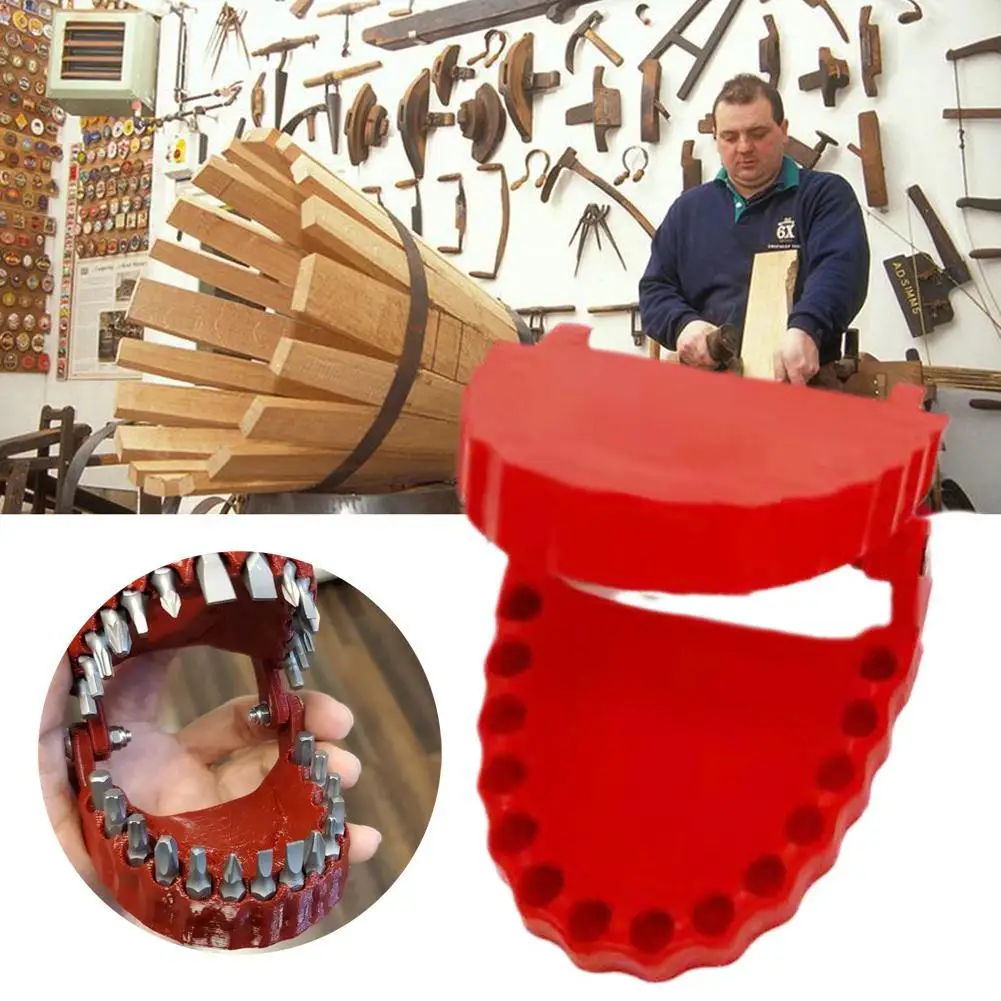 1 PCS Funny Denture Drill Bit Holder Teeth Model Design Screwdriver Bit Fits 1/4 Inch Hex Bit And Drive Bit