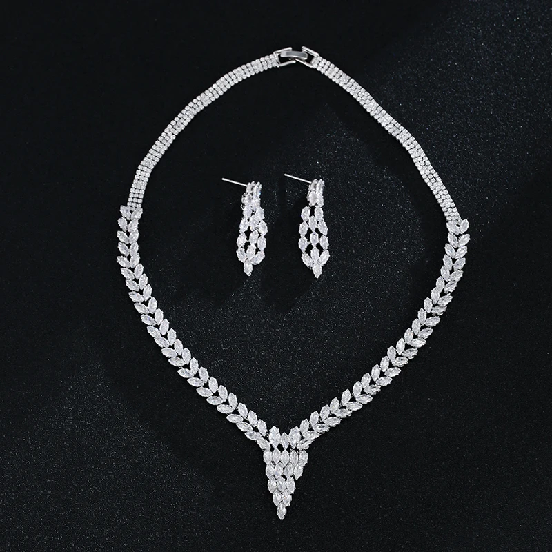 Bettyue Charming Leaves Appearance Jewelry Set With AAA Zirconia Decoration For Female Fashion Statement Women Noble Choice