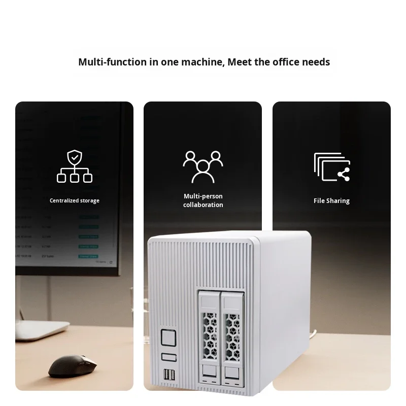 Yanyue M76 2 Bay Network Storage Server Home Storage Nas Private Cloud With Mobile Phone Expansion Hard Disk Rack Type Stock