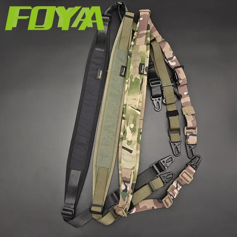 Tactical Modular Rifle Sling Removable 2 Point/1 Point Sling Padded Combat Shooting Equipment Hunting Rifle Strap