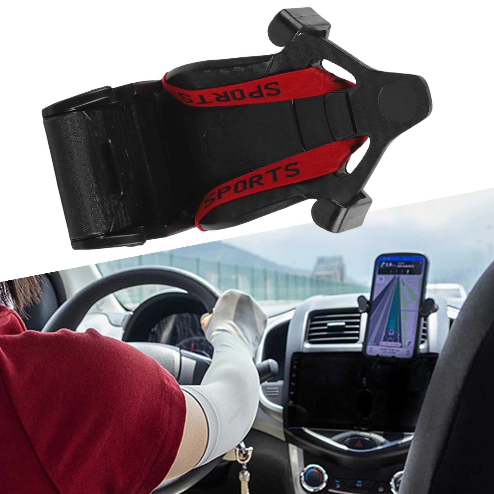 

Держатель для телефона вентиляционного отверстия автомобиля, предназначенный для гоночных сидений, противоударный и регулируемый, максимальная стабильность для смартфонов