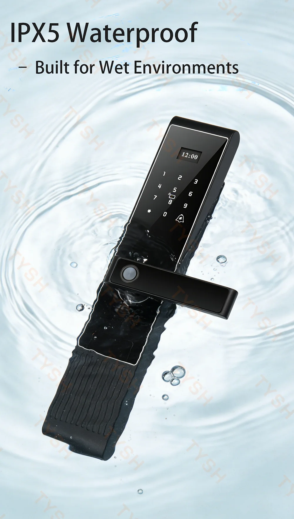 Tuya App Waterproof Lock WiFi Smart Fingerprint Door Lock Smart Digital Remote Unlock Keyless Code Electronic Door Lock