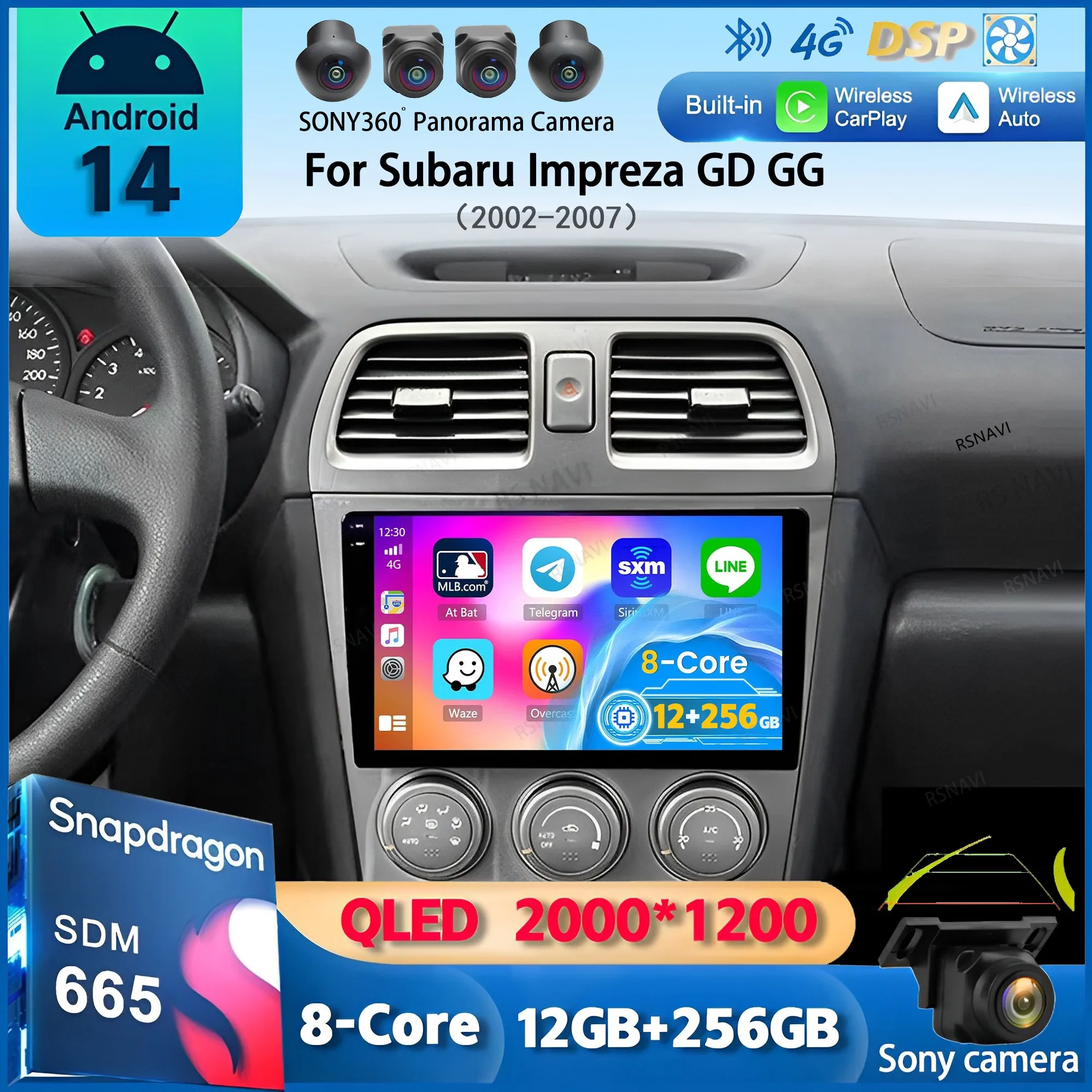 

Android 14 Car Radio For Subaru Impreza GD GG 2002 - 2007 Navigation Multimedia Player Stereo WiFi+4G Video Head Unit BT DSP DVD