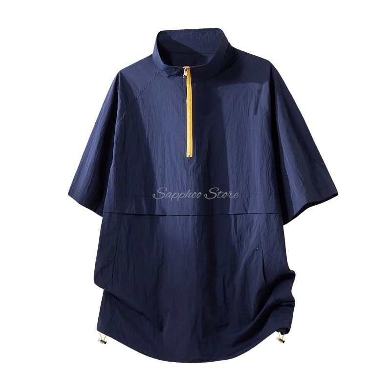 Outdoor Summer Quick Dry Ice Sensation Sunscreen Outdoor Short Sleeved Top For Men Women Casual Sports Loose M/L/XL/2XL/3XL/4XL