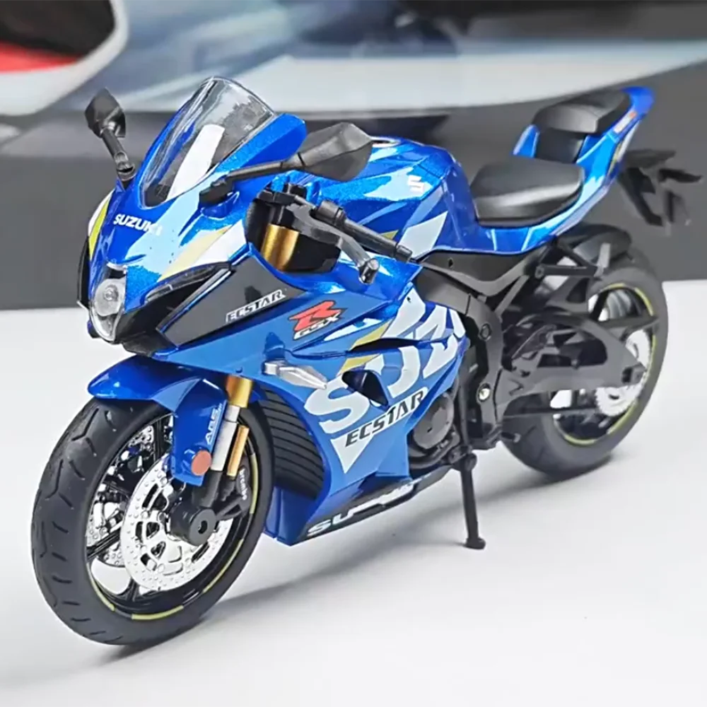 1:12 SUZUKI GSX1000R GSX250SR modèle de moto jouet voiture corps en alliage pneus en caoutchouc roue modèles de moteur de direction pour enfants jouets cadeaux