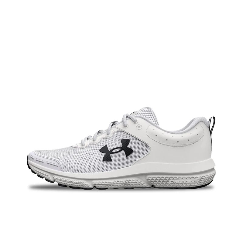 Under Armour Charged Assert 10 Men's White Low-Top Runners – Minimalist Durable Breathable Snug-Fitting Comfort 3026175-104