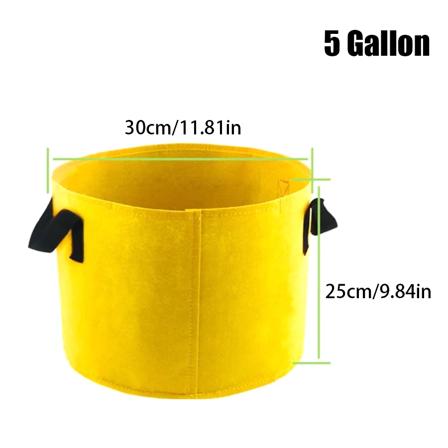 6pcs Random Breathable Fabric Plant Grow Bags with Mini Gardening Tool Set, Portable Reusable Planter Pots for Garden Flower XJM
