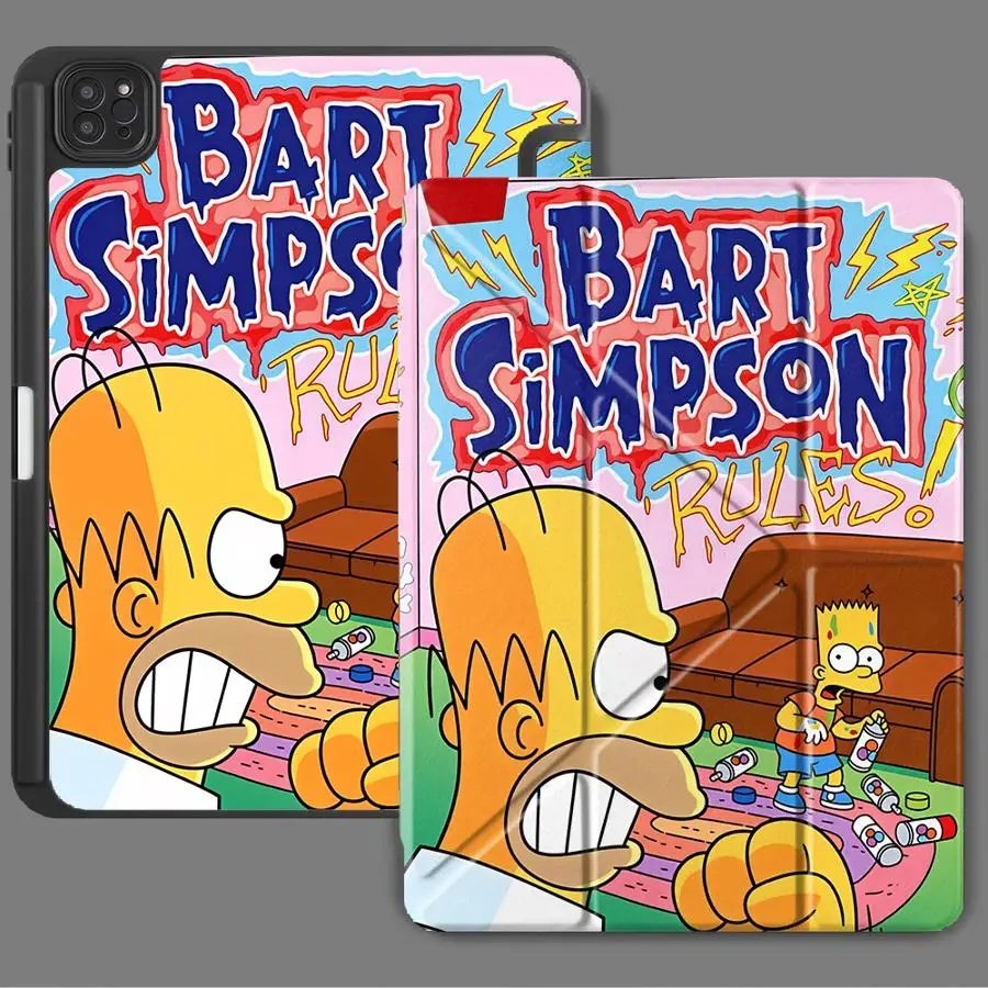 

Tablet Case For iPad Pro 2025 Mini 6 7 Air 4 5 M3 M2 M4 11inch Pro 11th 10th 9th 8th 7th 12.9inch Holder Cover Simpsons Graffiti
