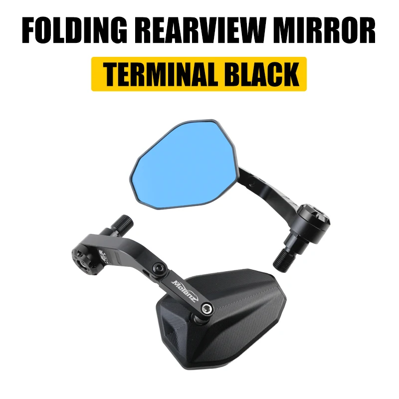 Opvouwbare Bar End Spiegels CNC Aluminium Anti Glare Groothoek voor Yamaha MT-07 MT-09 MT-10 XSR700 XSR900 MT-125 Motorfiets