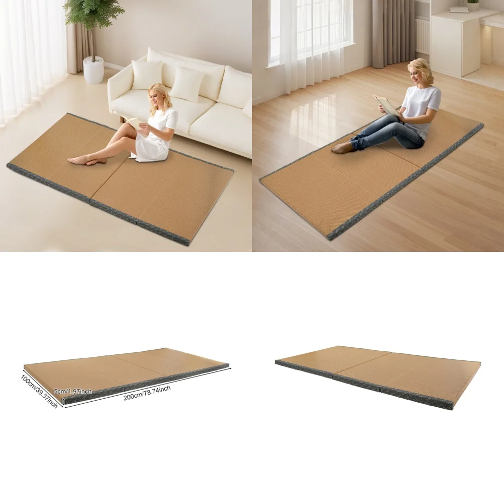 접이식 다다미 매트리스 요가 및 휴식을 위한 편안한 운동 매트 이미지