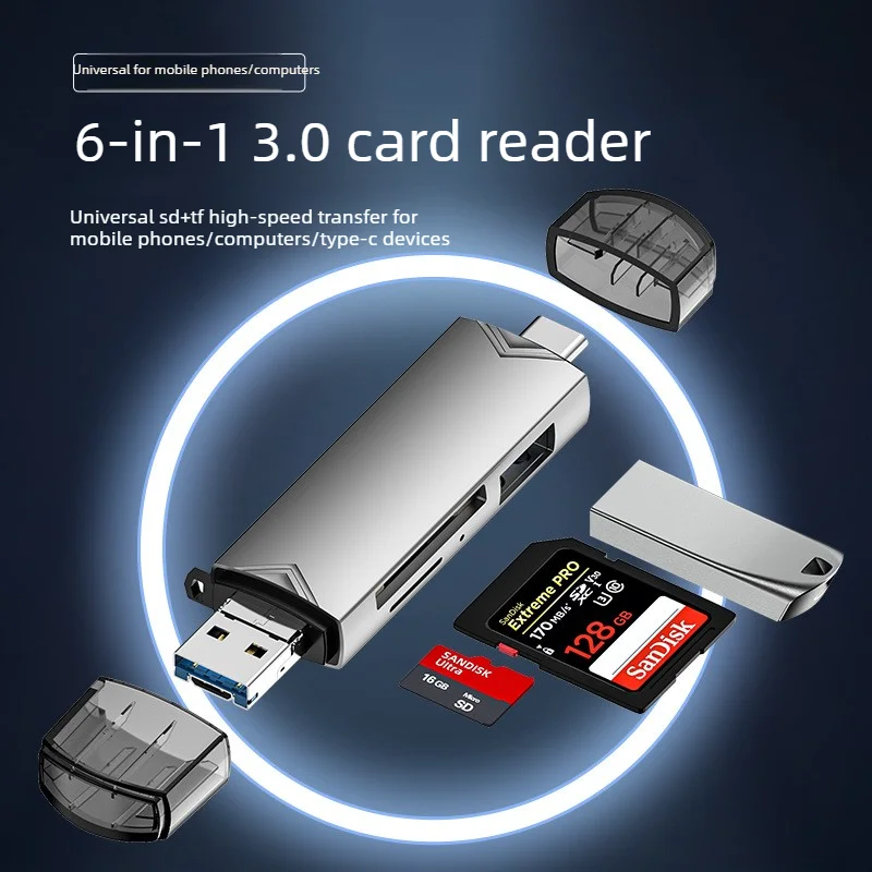 USB 3.0 Type C Card Reader OTG SD TF Memory Card Adapter for Laptop Tablet Camera Universal U Disk Reader for Windows Mac Androi