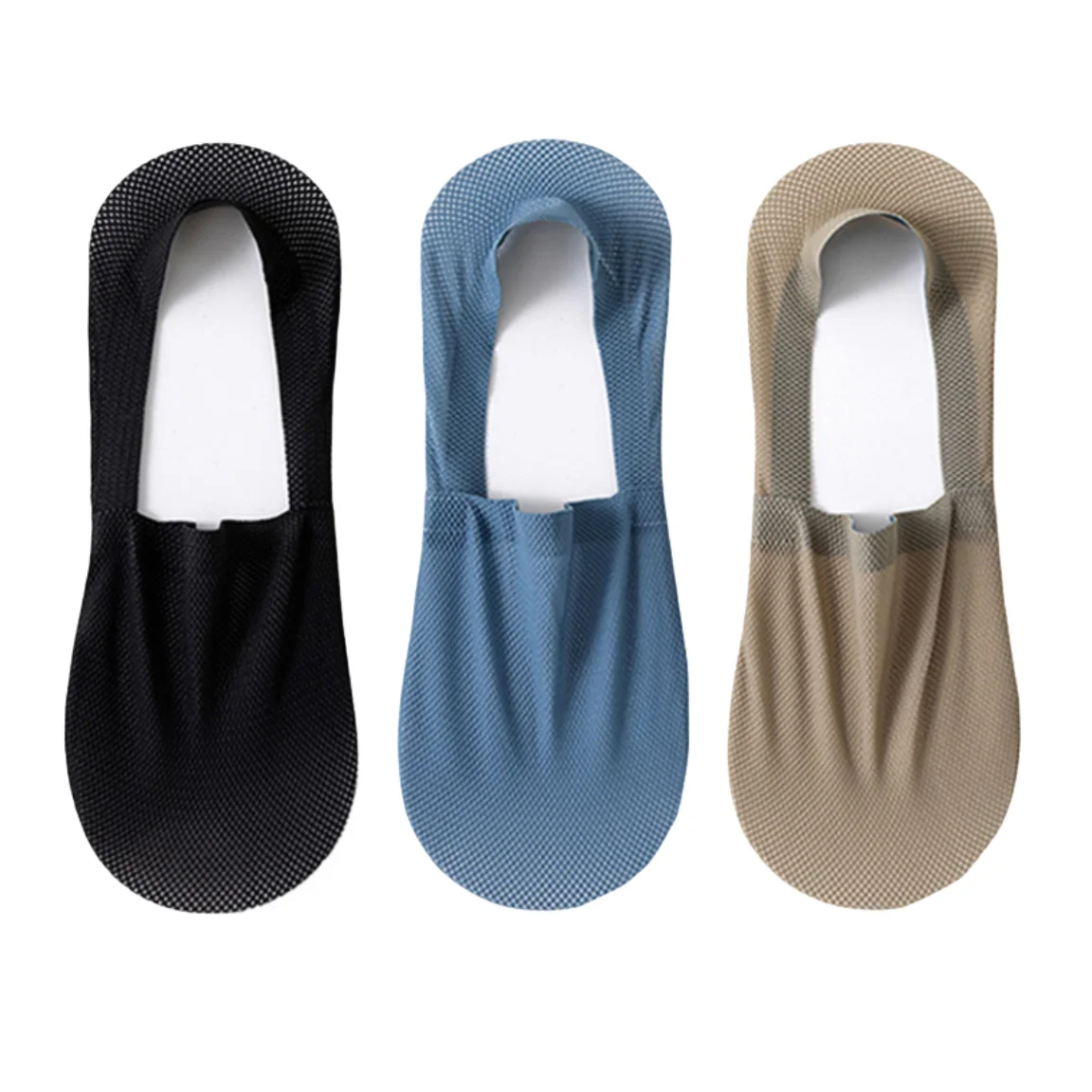 3Pairs Mannen Bootsokken Dunne Ademende Zachte Casual Zomer Onzichtbare Sok Hoge Kwaliteit Effen Kleur Siliconen Antislip Low cut Sox
