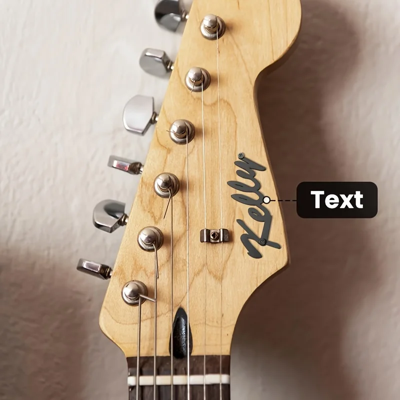 【Customized】Suitable for Any Type of Guitar Decorative Nameplate, Stainless Steel 3D Text Nameplate, Guitar Appearance Decoration Nameplate, a Perfect Gift for Music Enthusiasts, Ideal as a Gift image 5