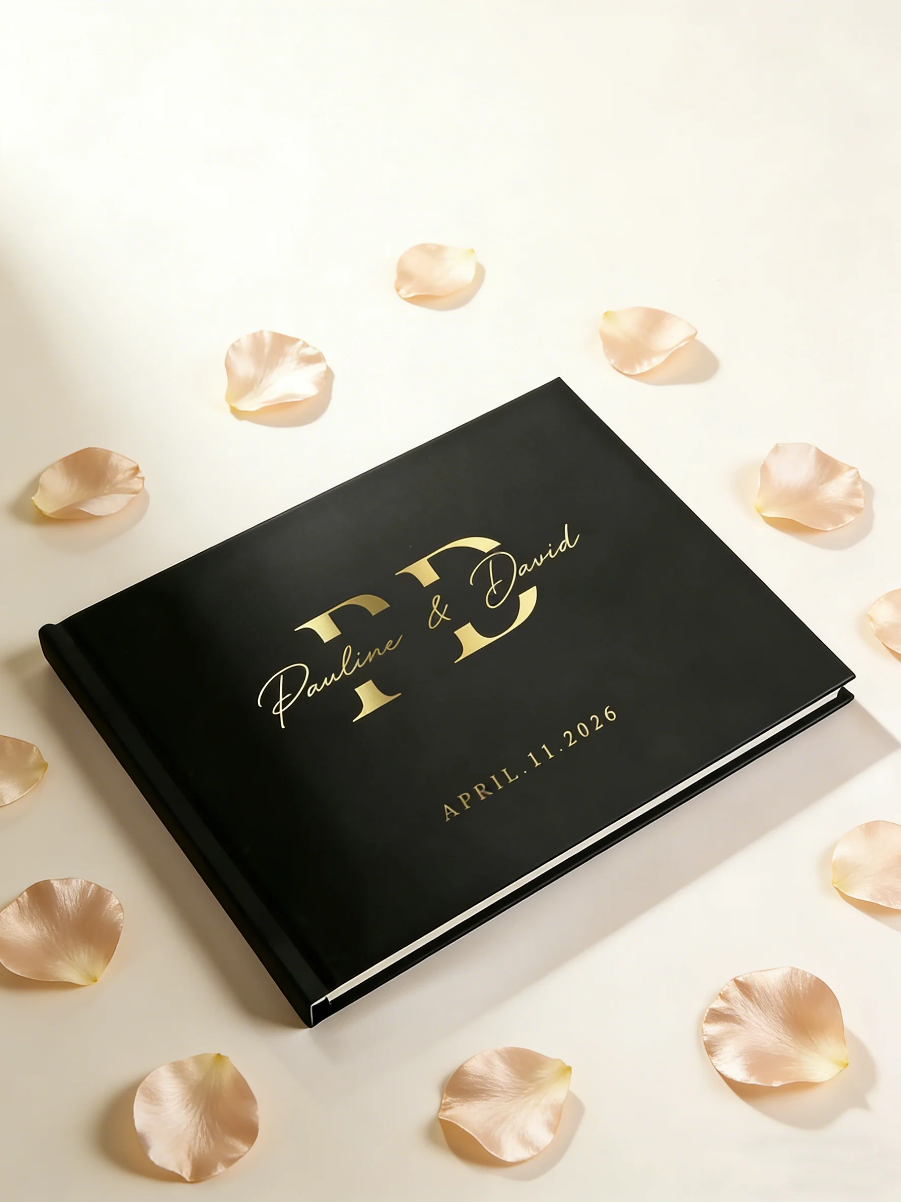 

Hardcover Personalized Sign In Photo Album Custom Wedding Guest Book Stylish Scrapbook for Engagement Party Wedding Reception
