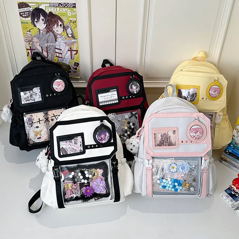 Nuevo Mochilas transparentes para Mujer, Mochila de gran capacidad, bolso para estudiantes universitarios, Mochila duradera espaciosa, bolsas prácticas para Mujer