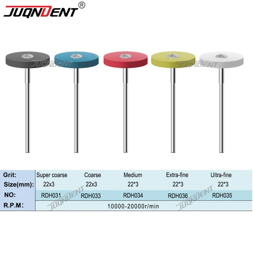 Imagen 2 del producto Rueda pulidora Dental, Kit de pulido de diamante de goma para Zirconia, pulido de alto brillo, herramientas de productos de laboratorio de odontología HP
