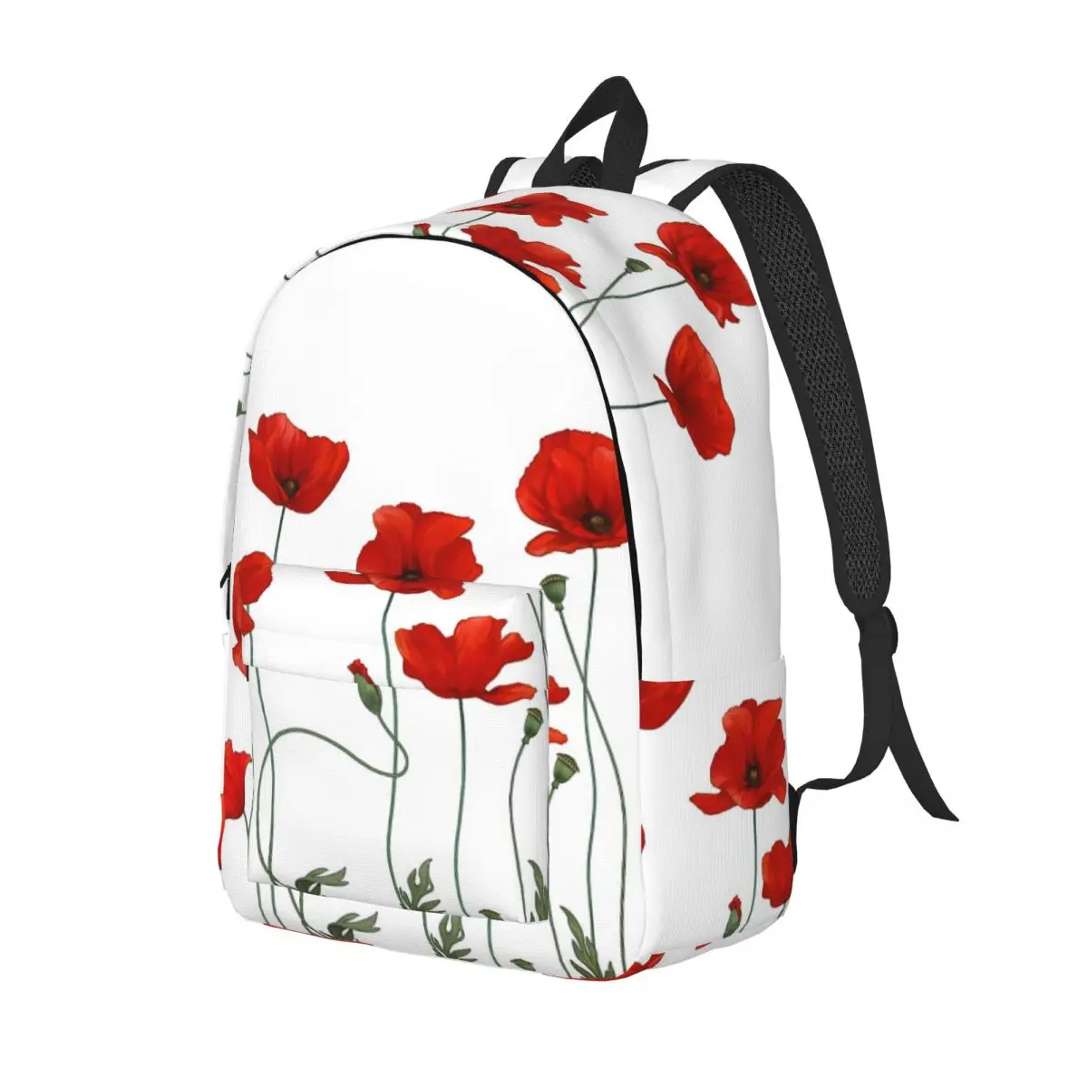 

Poppy Stems Backpack Daypack Large Capacity Children BookBag School Bag Shoulder Bags for Men Women