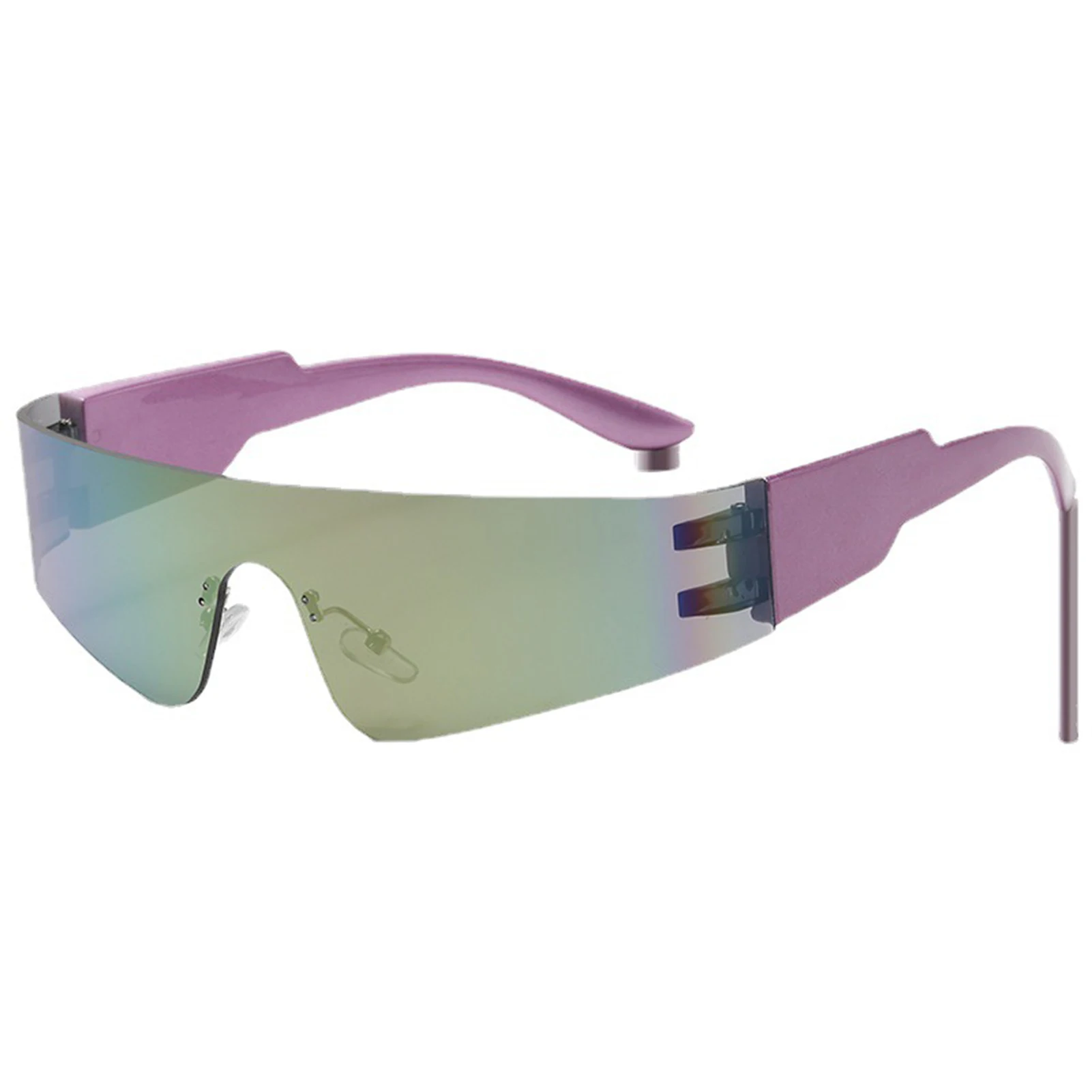 Frameless Sunglasses for Women One Piece Square Oversize Sunglasses for Driving Fishing Skiing Travelling