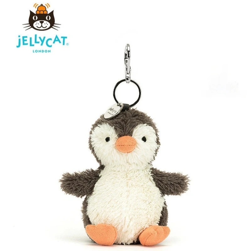 【재고 있음】100% 오리지널 JELLYCAT 영국 재미있고 귀여운 작은 펭귄 가방 펜던트 펭귄 키체인 봉제 인형 생일 크리스마스 선물