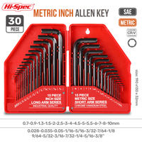 Hi-Spec Allen Wrench Double-end L Type Hexagon Flat Ball Hex Wrench Universal Torx Hex Allen Key Set Screw Nuts Wrenches