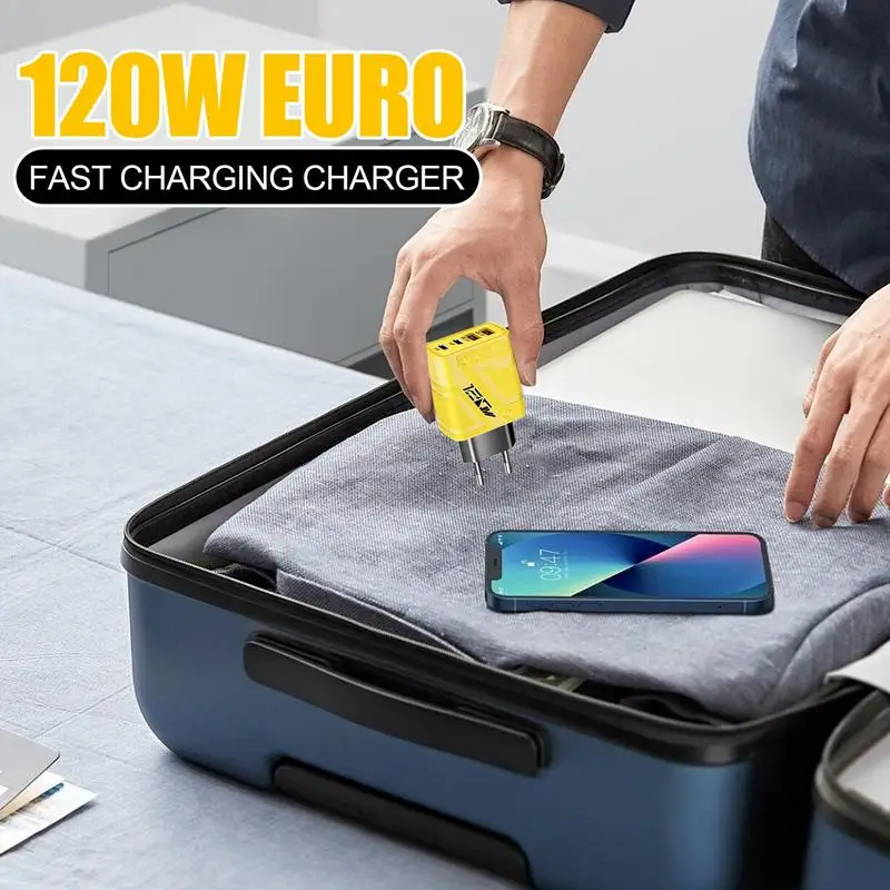 Fast Charger Adapter Multi-Port Charging Cube Wall Plug Charge Adapter Cube Compact Travel Phone Accessories For Home Business
