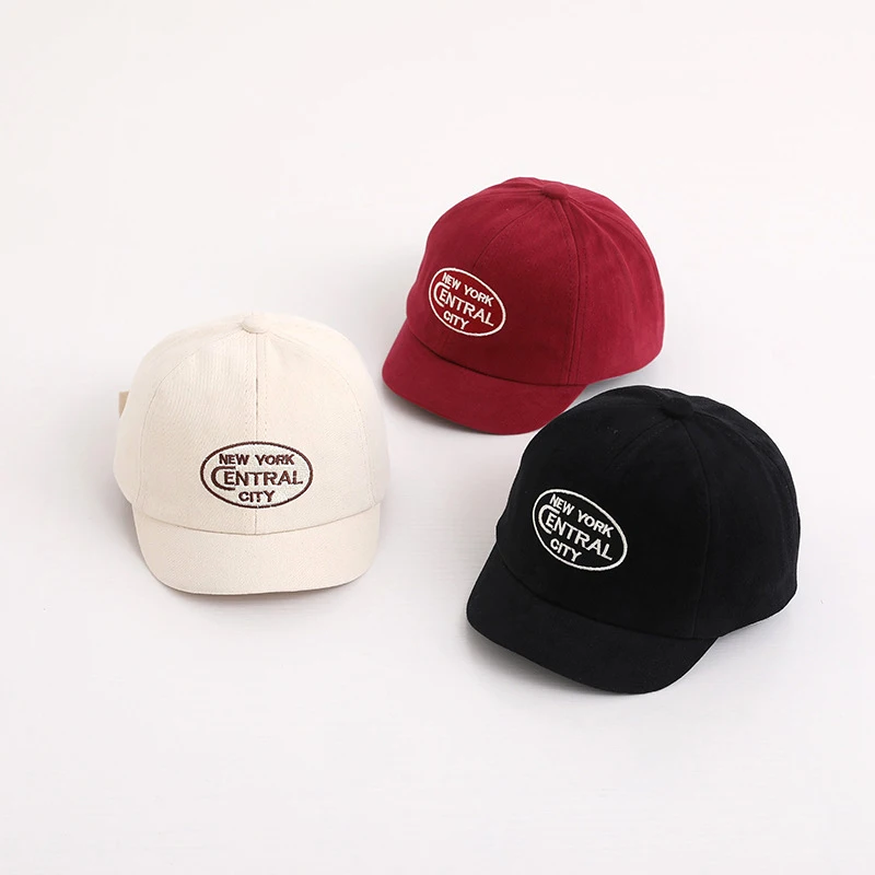

Summer Outdoor Baby Baseball Cap Letter Baby Boys Girls Duck Tongue Cap Short Brim Infant Toddler Sun Peaked Hat