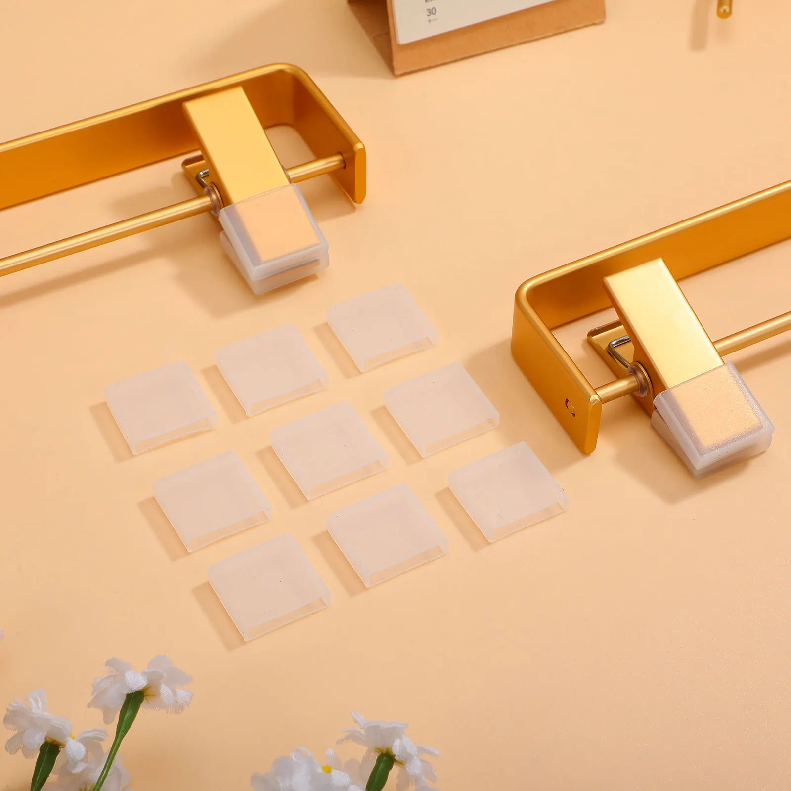 

50Pcs Silicone Non Slip Pads for Pants Hangers Clear Protective Covers Anti Drop Strips for Clothing Store Display Rack Use