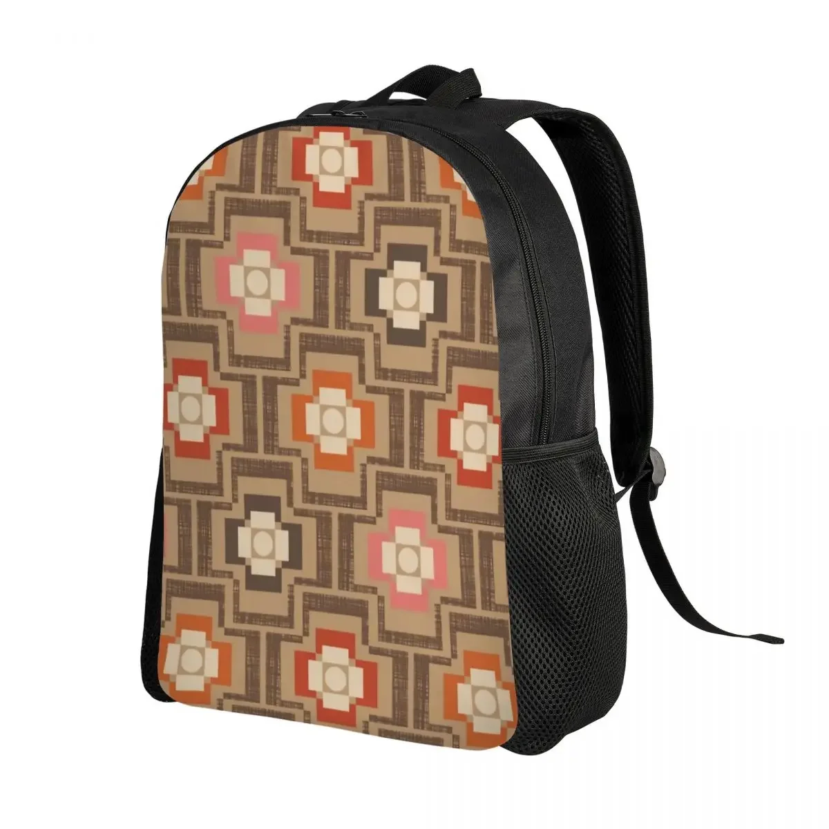 Custom Flower Foular Camel Backpack for Women Men College School Student Bookbag Fits 15 Inch Laptop Orla Kiely Bags