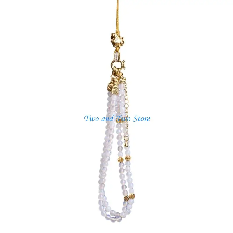 

HX6F Китайский Новый год украшение в виде лошади Уникальный агатовый кулон из бисера для украшения сумки автомобиля