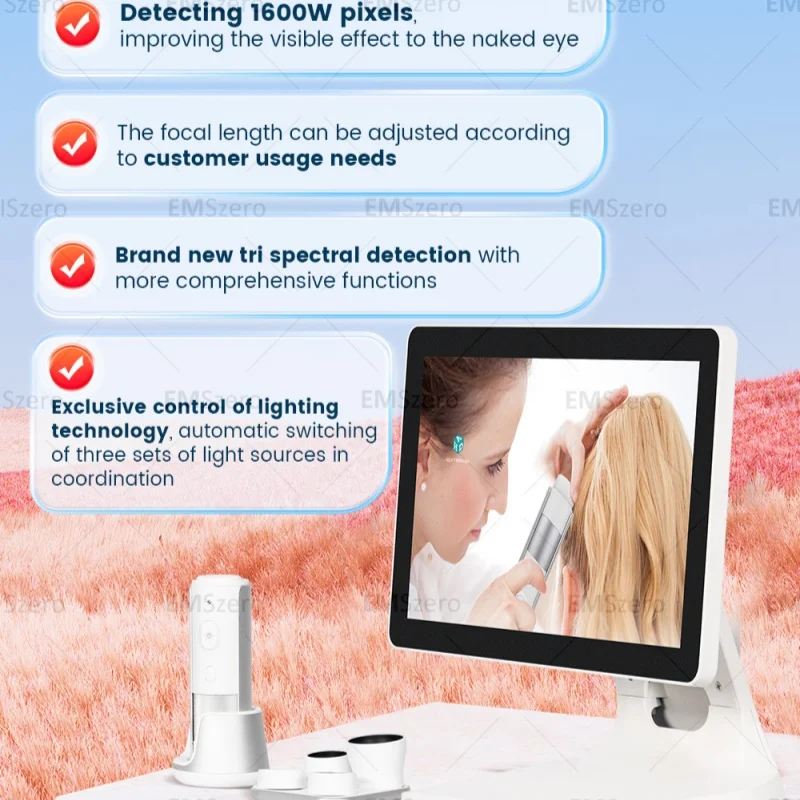 AISIA DS3 Hair Analyzer Mini Intelligent Access The Net Hair Detector Scalp Hair Follicle Analyzer AI Analysis Scalp Care Salon