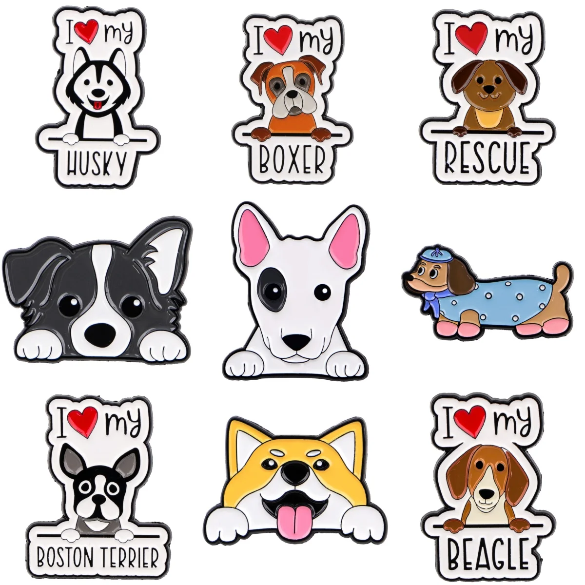 Dackel Broschen Für Frauen Cartoon Hund Emaille Pin Niedlichen Tier Metall Abzeichen Schmuck Kleidung Rucksack Zubehör Freunde Geschenk
