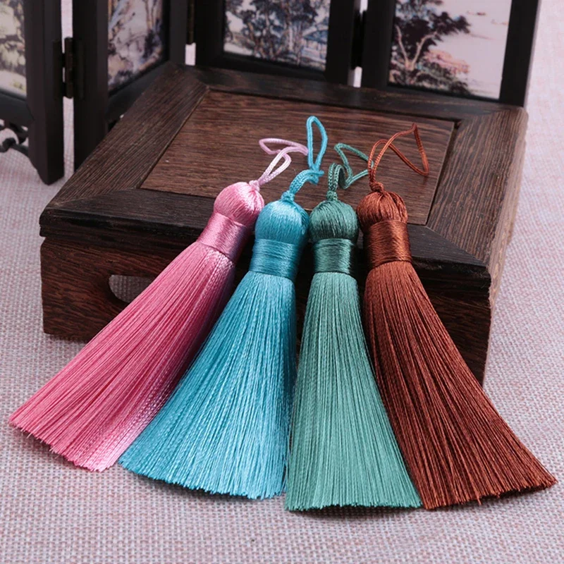 10pcs Silk Tassel Fringe Sewing Bang Tassel Trim Key Tassels For DIY Jewelry Making Home Curtain Craft Decor Accessory Tassels