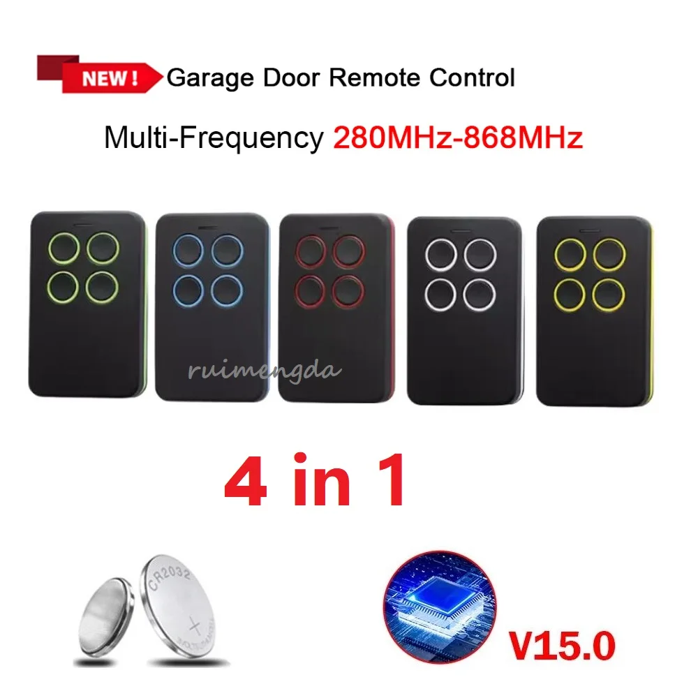 

Universal Multifrequency Garage Door Remote Control Rolling Code 280-868MHZ Handheld 4 in 1 Wireless Copy Duplicator Transmitter