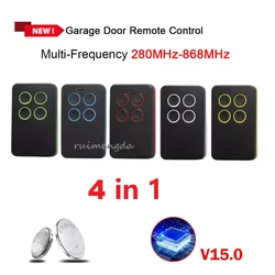 Universal Multifrequency Garage Door Remote Control Rolling Code 280-868MHZ Handheld 4 in 1 Wireless Copy Duplicator Transmitter