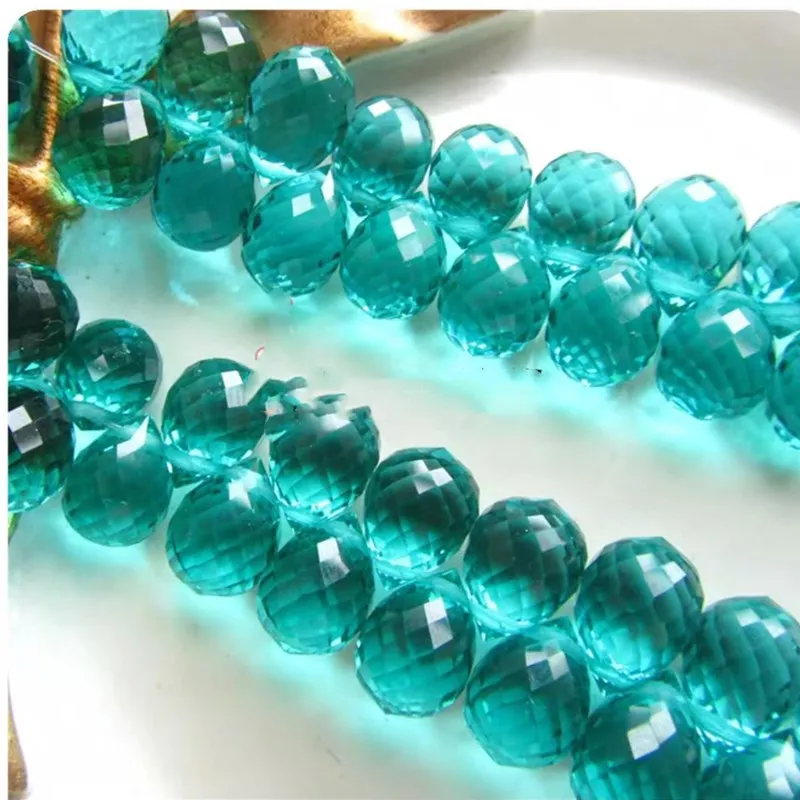 5pieces multicolor quartz drop faceted 10mm for DIY jewelry making FPPJ wholesale loose beads 2