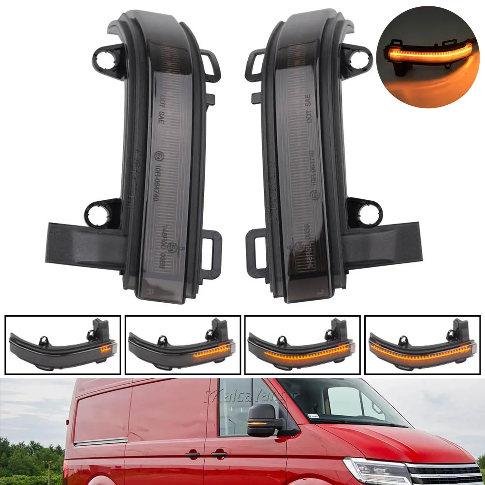 

2x Dynamic LED Side Mirror Lights For Volkswagen Crafter MK2 2017 2018 2019 2020 2021 2022 2023 LED Turn Signal Blinker Lamp