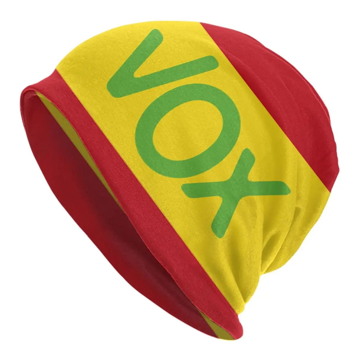 Spain Vox Logo Flag Beanie Cap Winter Warm Bonnet Femme Knitting Hats Street Ski Spanish Political Party Skullies Beanies Caps