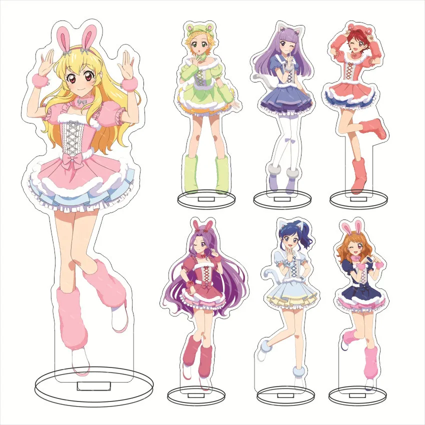 Anime Cartoon Figure Aikatsu Hoshimiya Ichigo Acrylic Stand Sign Collect Model Girl Ornaments Kawaii Christmas Gifts