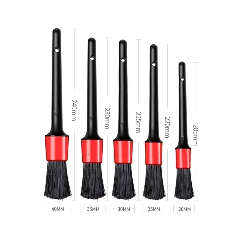 

5pcs Detailing Brush Set Car Brushes Car Detailing Brush For Auto Cleaning Dashboard Air Outlet Wheel Wash Maintenance Tool