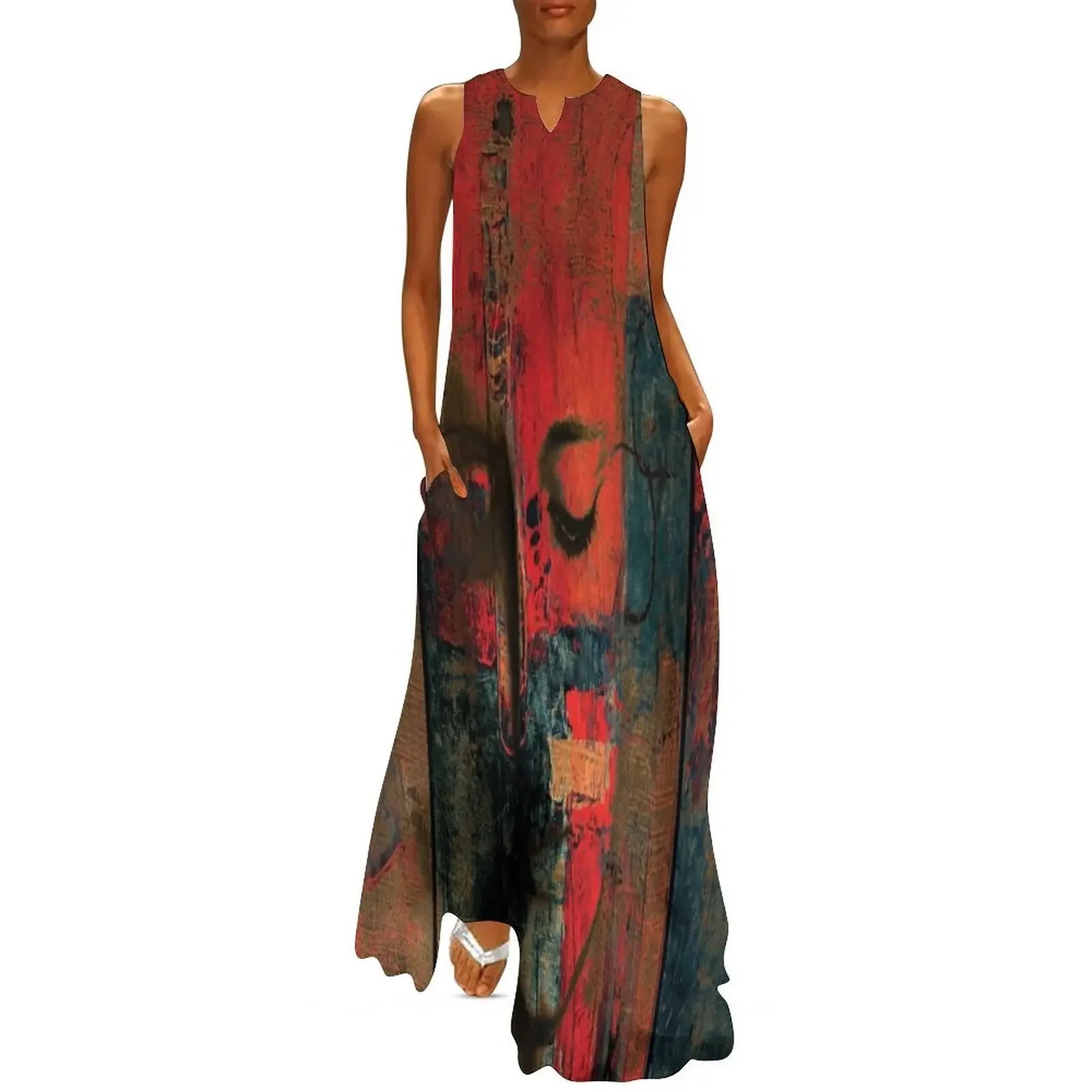 

red wall Long Dress Beachwear women party dresses Women's long dress Dress